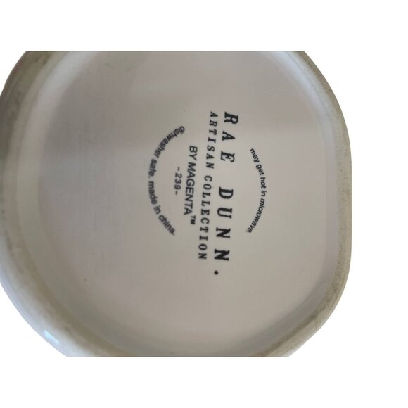 RAE Dunn Coffee Ceramic Mug Artisan Double Hearts 5.25"W x 3.25"L x 4.5"H - Picture 4 of 4